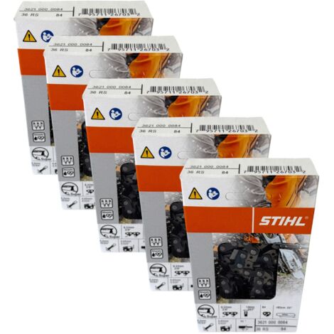Stihl 5x 3/8" Rapid Super (RS) Sägekette 63 cm 3/8" 1,6 mm 5 Stück ( 5x 36210000084 )