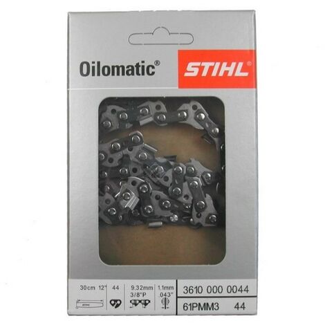 Stihl – Chaîne de tronçonneuse Picco Micro Mini 30 cm – Pas 3/8 LP – Jauge 1,1 mm – 44 maillons – 36100000044 - MM 44 TG