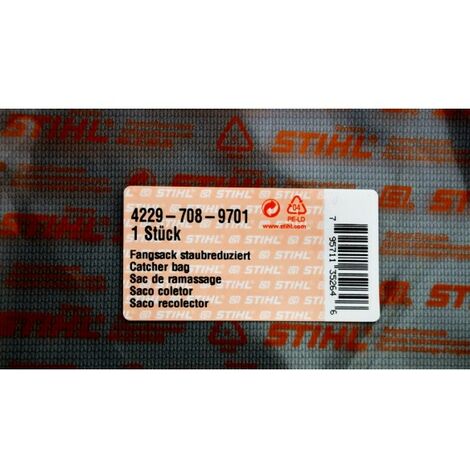 Stihl Fangsack 42297089701// BGE, BG, SHE, SH 45, 46, 55, 56, 65 ,71, 72 ,75 ,81, 85 ,86 ,4229 708 9701