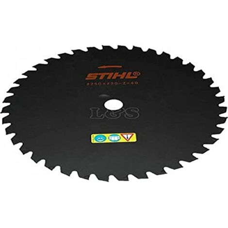 Stihl – Lame de débroussailleuse 250 mm 40 dents – Acier pour coupe nette dans l'herbe et les buissons – 40017133806