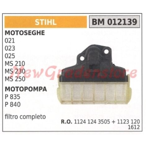 STIHL Luftfilter für Kettensäge 021 023 025 MS 210 230 250 11241243505 11231201612