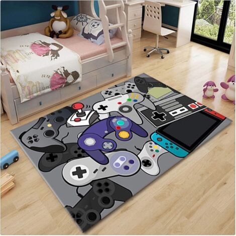 (Stil 2,80  120 cm) Spielkonsolen-Musterteppich Grau Schwarz Mod