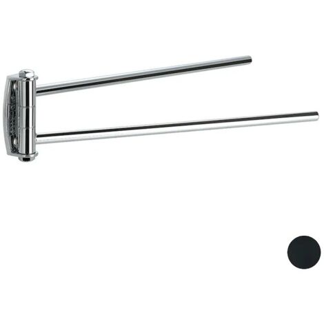STILHAUS Asta Portasalviette A Snodo Da Muro Hashi Nero Opaco