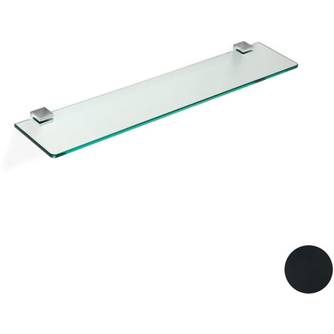STILHAUS Gea mensola con piano vetro nickel nero satinato codice prod: 000GE0457