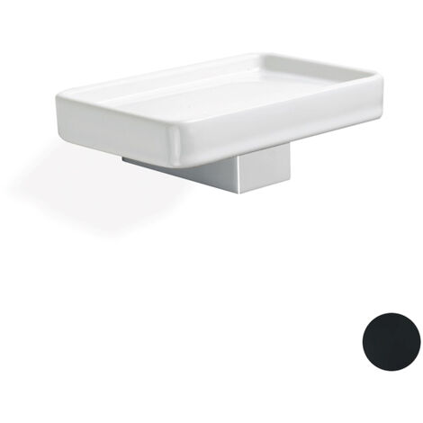 STILHAUS Gea porta sapone ceramica nickel nero satinato codice prod: 000GE0957
