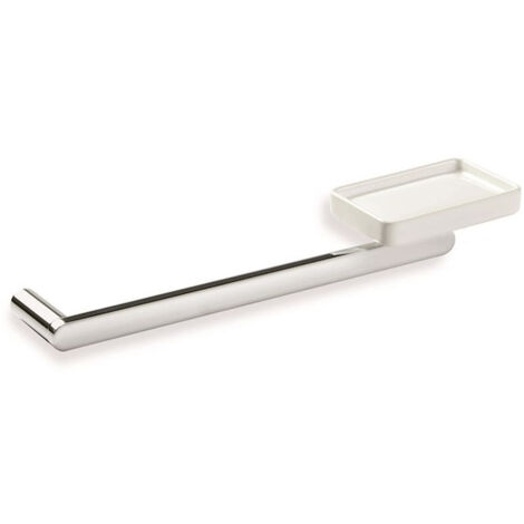 STILHAUS Living asta porta salviete con bacinella sapone ceramica bianca dx cromato codice prod: 000LV6908