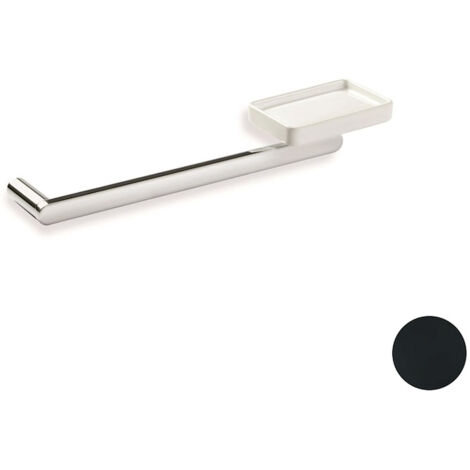 STILHAUS Living asta porta salviete con bacinella sapone ceramica dx nero codice prod: 000LV6905