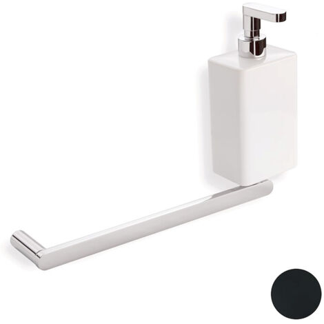 STILHAUS Living asta porta salviete con dispenser ceramica dx nero codice prod: 000LV69D05