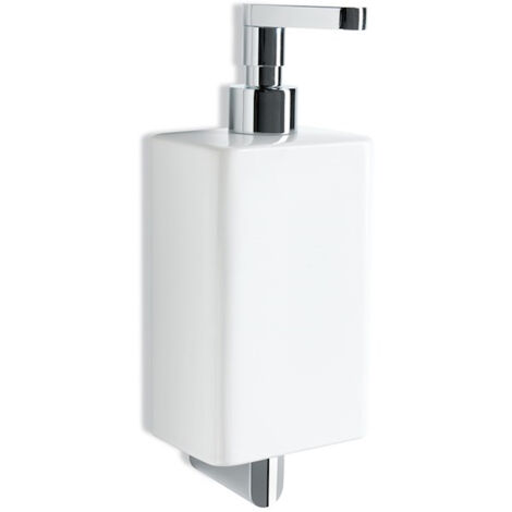 STILHAUS Living porta dispenser ceramica bianca per muro cromato codice prod: 000LV3008