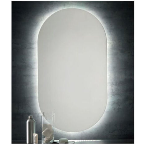 STILHAUS Living specchio ovale con led perimetrale l 50 h 90 codice prod: 000LV01LED