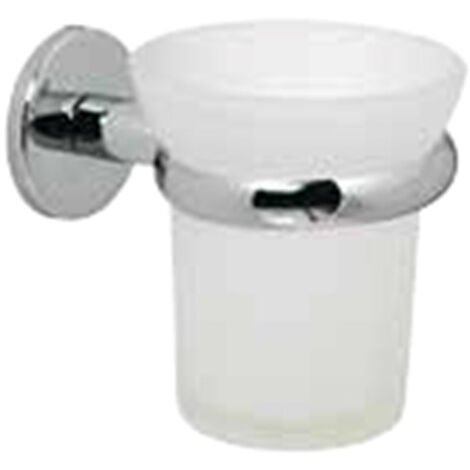 STILHAUS Liz porta bicchiere a parete vetro satinato cromato codice prod: 000LZ10V08