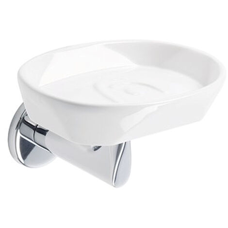 STILHAUS Liz porta sapone ceramica a parete cromato codice prod: 000LZ0908