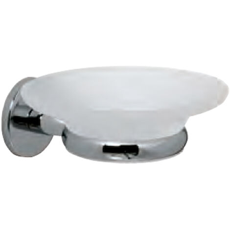 STILHAUS Liz porta sapone parete vetro cromato e opaco codice prod: 000LZ09V08