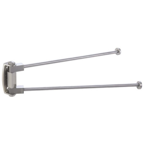 STILHAUS Saturno aste porta salviette 2 bracci mobili acciaio satinato codice prod: 000ST1654