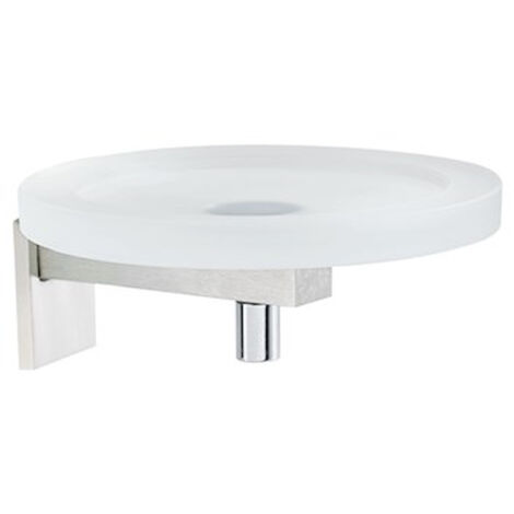 STILHAUS Saturno porta sapone in vetro e acciaio satinato codice prod: 000ST0954