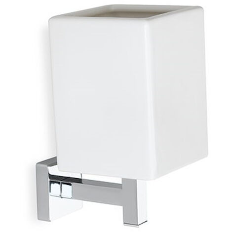 STILHAUS Urania portabicchiere ceramica cromato codice prod: 000U1008