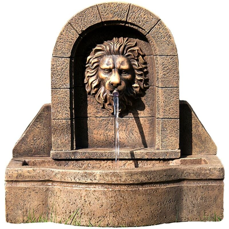 STILISTA® LEON Fontaine de jardin modèle avec tête de lion Fontaine 50 x 54 x 29 cm y compris pompe