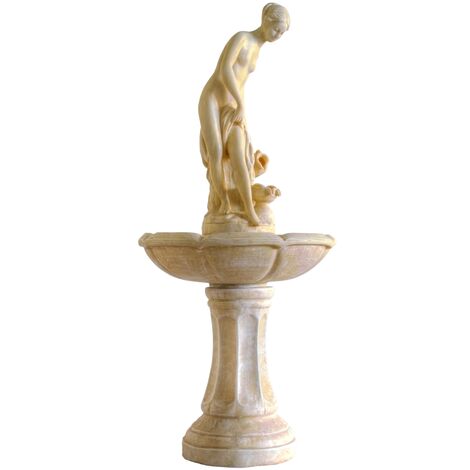 STILISTA Fontaine de jardin modèle APHRODITE Fontaine 55 x 55 x 118 cm Fontaine avec pompe incluse