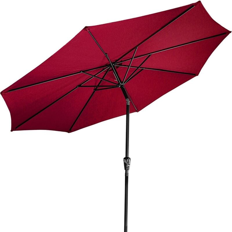 STILISTA® Parasol de marché avec couverture Diamètre 300 cm en différentes couleurs, rouge
