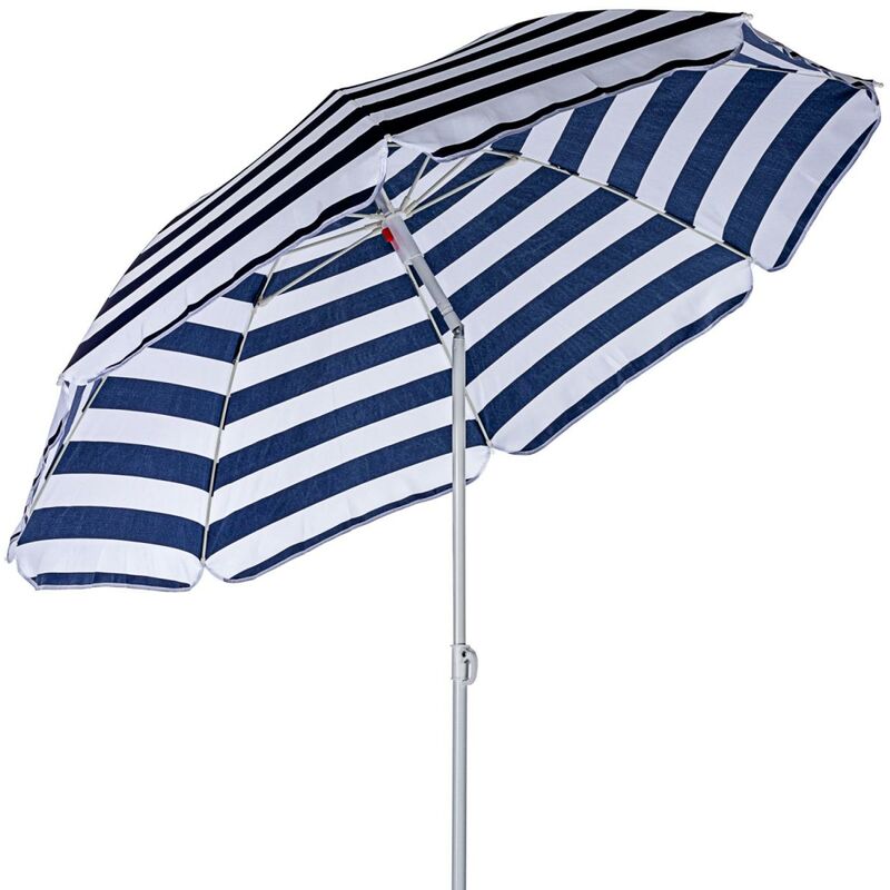 STILISTA® Parasol de plage 160 cm avec sac de transport, parasol, UV 30, piquet de terre, angle d'inclinaison et hauteur réglables, différentes