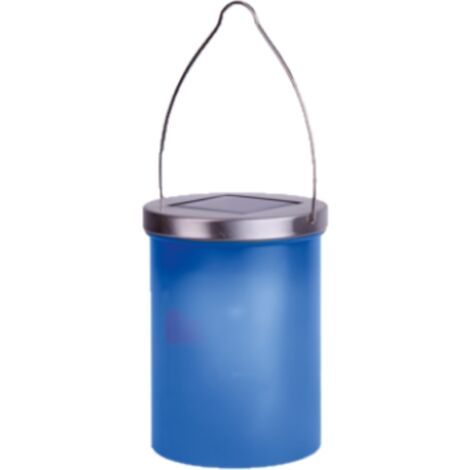 Stilvolle LED-Solar-Laterne in blau 9,2 x 12 cm, für den Außenbereich