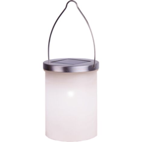 Stilvolle LED-Solar-Laterne in weiß 9,2 x 12 cm, für den Außenbereich