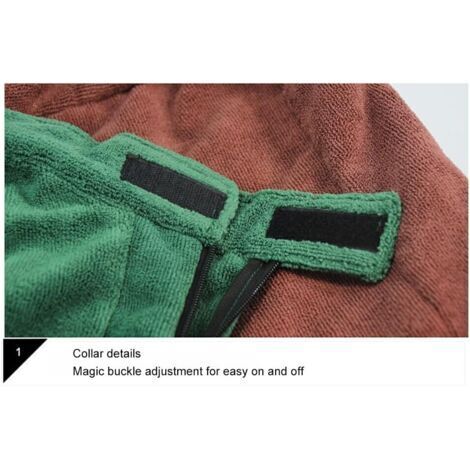 Stilvoller, pflegeleichter und strapazierfähiger Hundetrockenmantel aus Polyester-Frottee, luxuriöse Hundehandtuchtasche, Dunkelgrün, Größe M