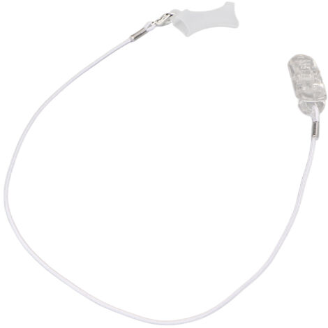Stilvolles Anti-Verlust-Kabel für Hörgeräte – Sicherheit für Senioren und Kinder – Weißer Ein-Ohr-Verstärkerhalter