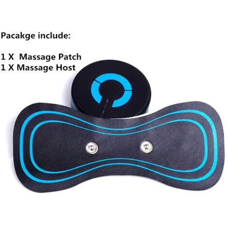 Stimulateur de massage cervical sans fil, mini masseur électrique portable pour le dos et les muscles du cou, EMS, 6 modes, fonctionne sur piles, soulagement de la douleur-AquaForge