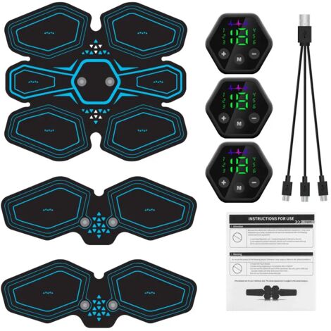 Stimulateur musculaire abdominal EMS, appareil de musculation des hanches, écran LCD, port USB, pour l'entraînement des abdominaux, le fitness à domicile, la musculation du corps, corset amincissant 0