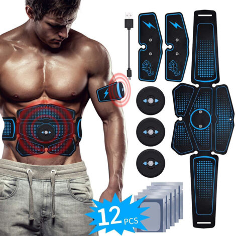 Stimulateur musculaire Smart EMS, kit de 12 pièces avec gel-AquaForge