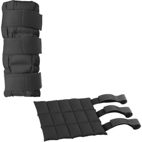 Stinchiera refrigeranti con chiusura a 3 cinturini a strappo: Taglia unica Cob/Full, Nero 10