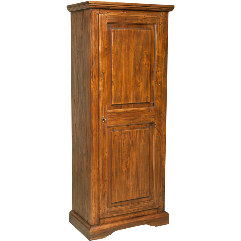 Image of Armadio in legno massello 173x40x72 cm Armadio rustico legno artigianale Armadio vintage