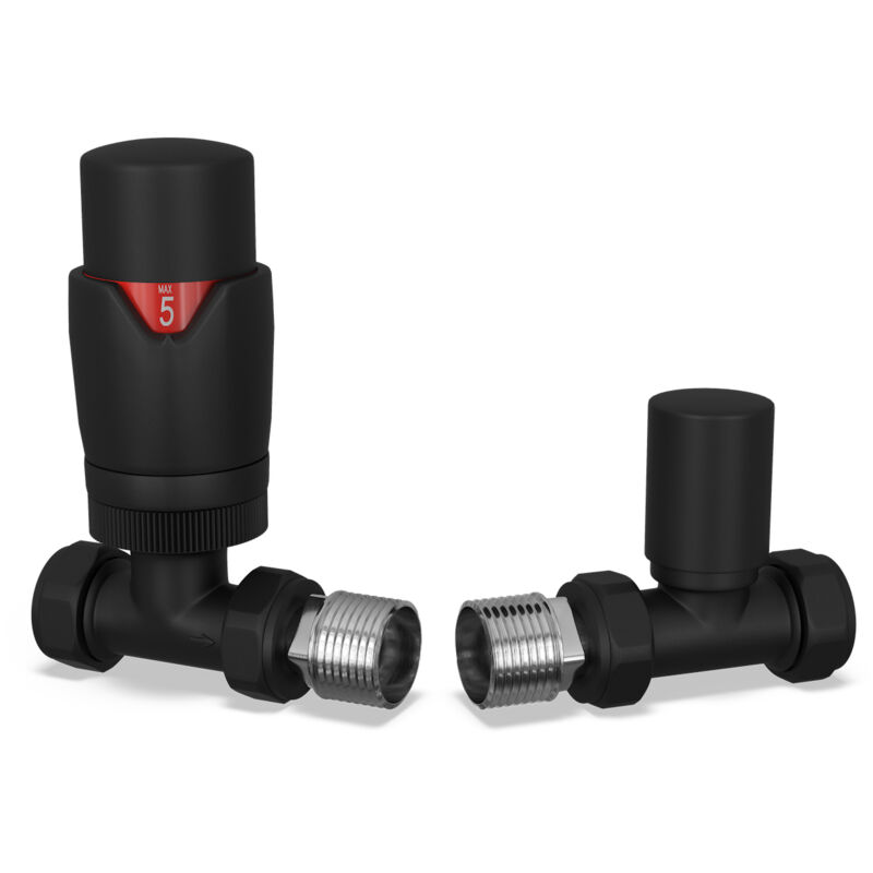 Image of Stirling Bold - Black Thermostatic Radiator&hellip;