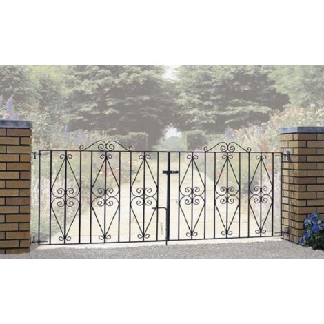 Stirling Double Gate 36" High x 12' Gap Zinc & Powder
