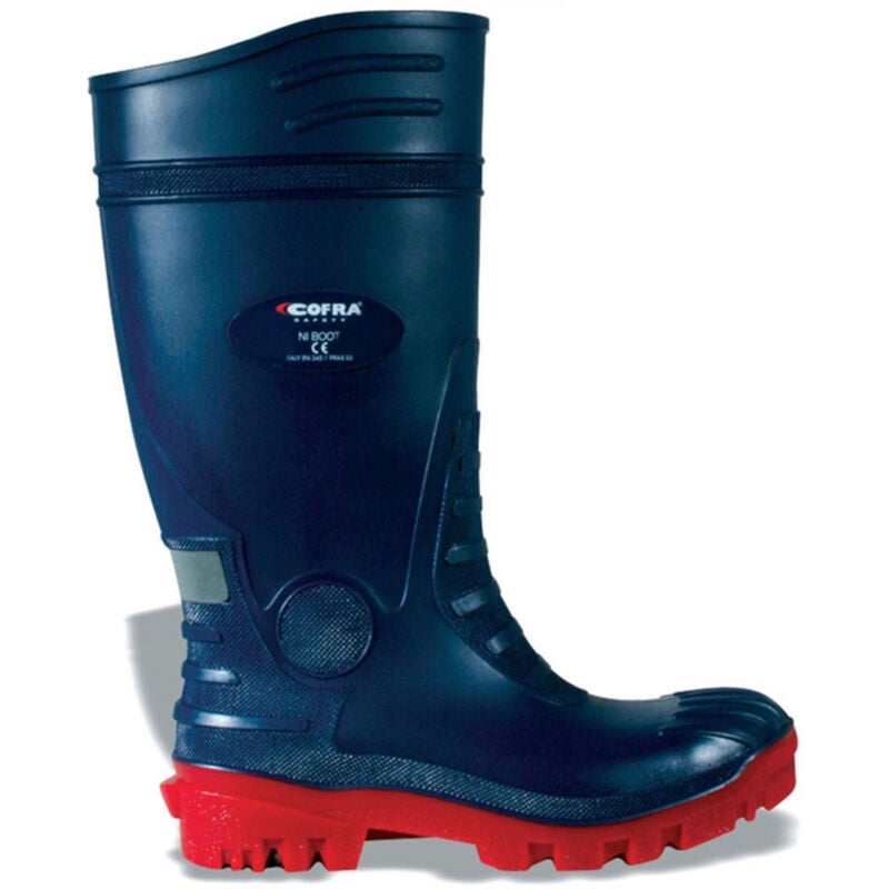 Image of TrAdE Shop Traesio - Stivali Blu S5 Typhoon Cofra Da Lavoro Antinfortunistica Gambale: Pvc Ergo Cofra 38