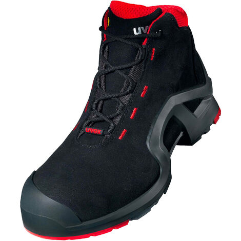 Stivaletti antinfortunistici Uvex 1 S3 SRC ESD 85172-51 - Nero/Rosso - 51