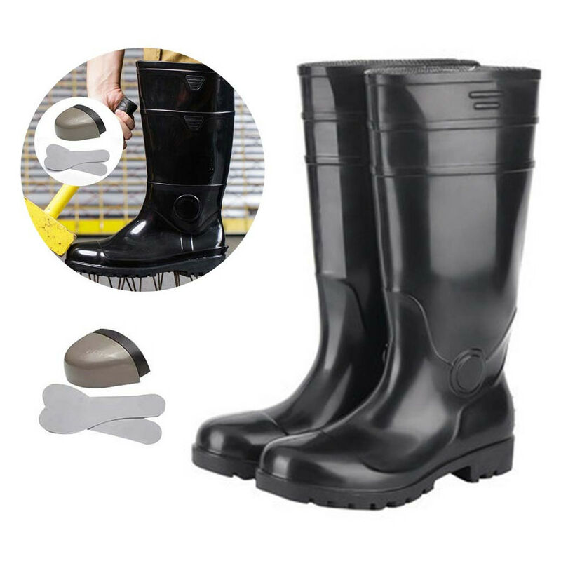 Image of Minkurow - Stivali da pioggia per la sicurezza sul lavoro Infrangibili Resistenti all'usura Resistenti alla perforazione Resistente agli acidi e agli