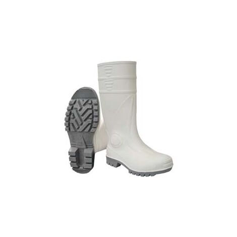 STIVALI DI SICUREZZA IN PVC BIANCO EN 345- - n°38 - colore della suola grigio - 1 paio