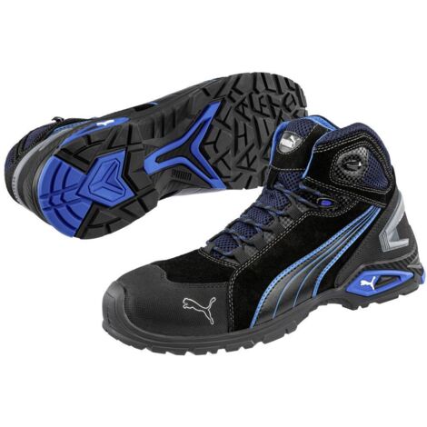 Stivali di sicurezza Rio Black Mid, taglia 44, nero/blu, S3L FO SR 20345:2022