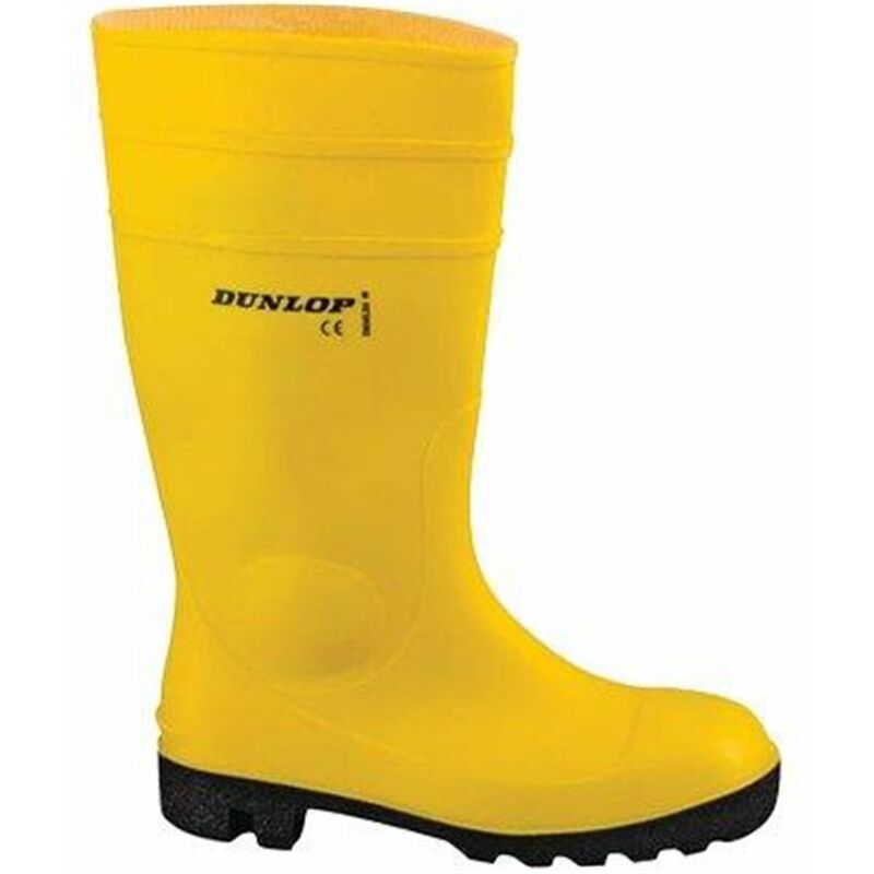 Image of Stivale pvc antinfortunio work-its Dunlop giallo S5 45 8713197801368 protezione Dunlop