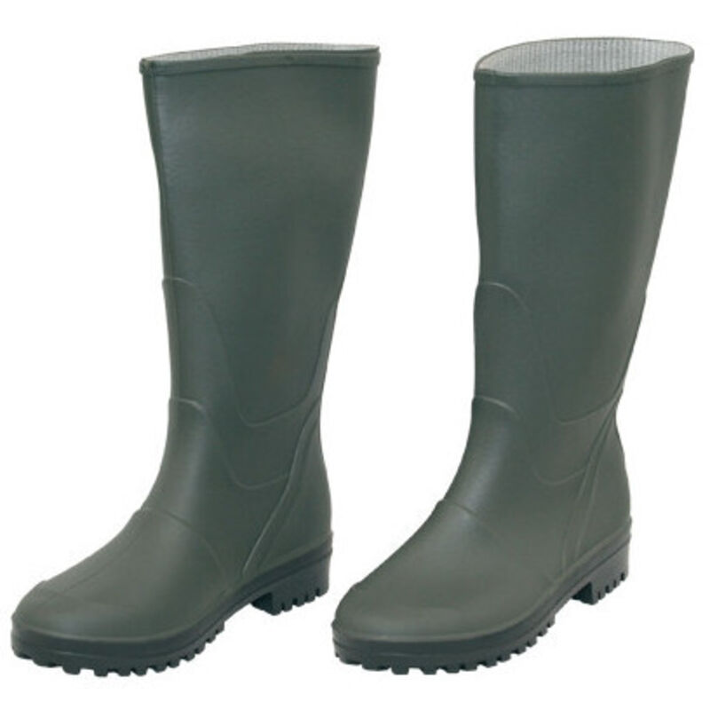 Bottes en PVC vertes jusqu'au genou 40 – imperméables et antidérapantes