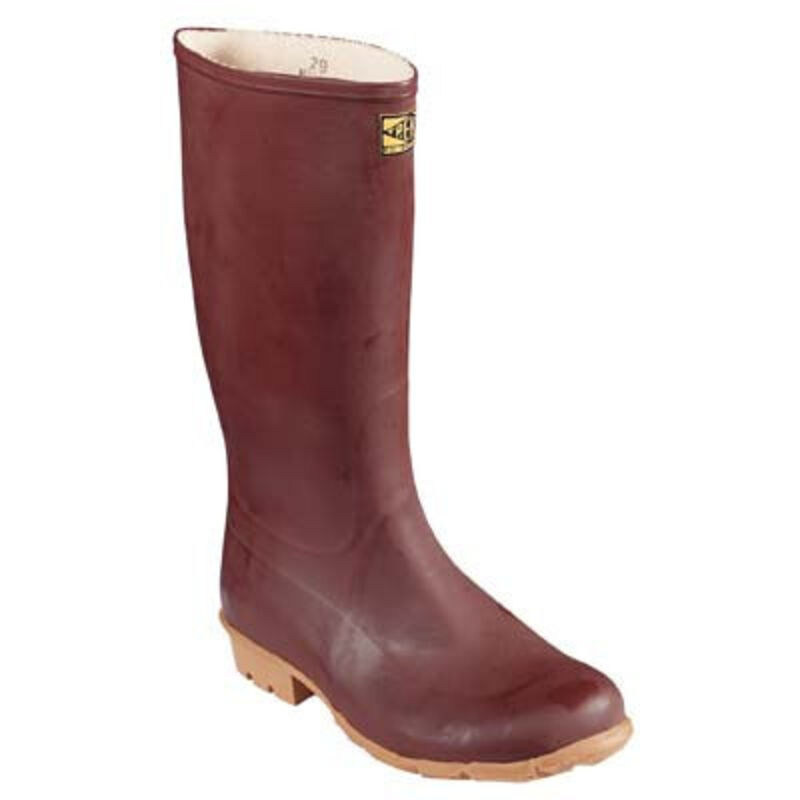 Stivali in gomma a ginocchio calandrato marrone - n°44