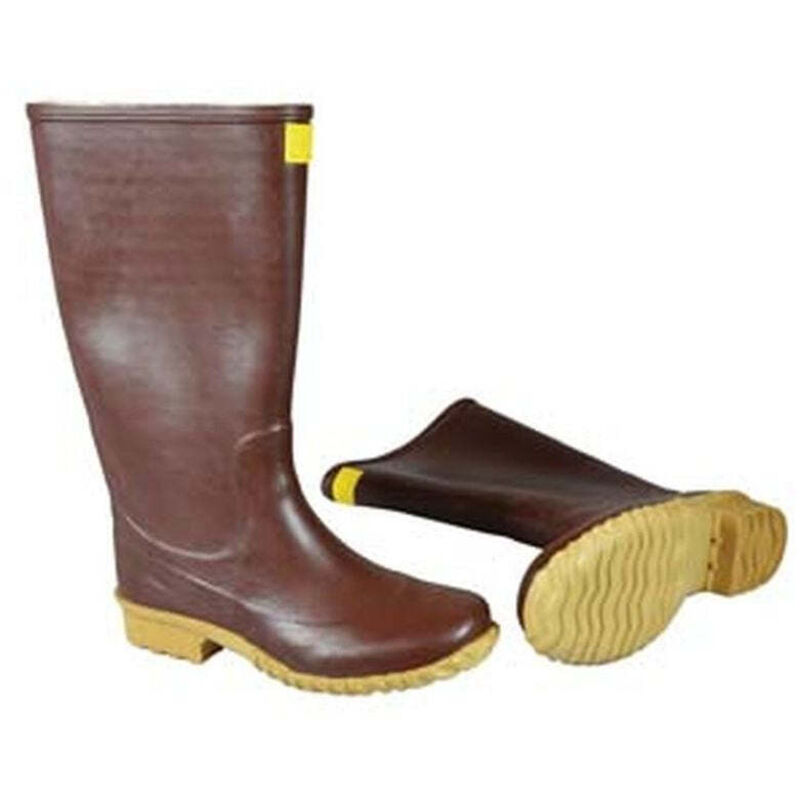 Stivali in gomma a ginocchio calandrato marrone - n°41