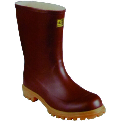 STIVALI IN GOMMA NATURALE CARRO ARMATO TRONCHETTO Col. Marrone Mis. 40
