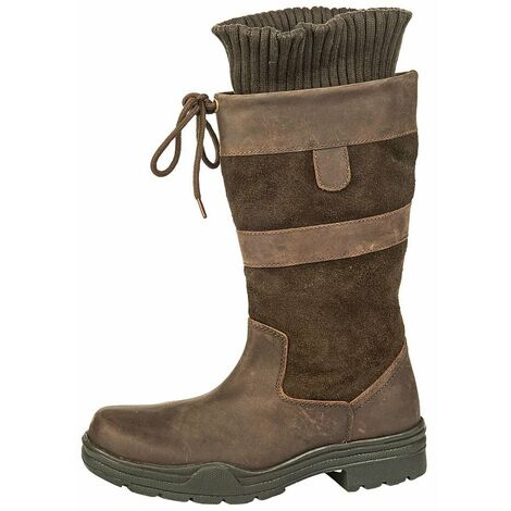 Stivali in pelle a 3/4 unisex modello Belmond Spring: 43, marrone scuro 2100