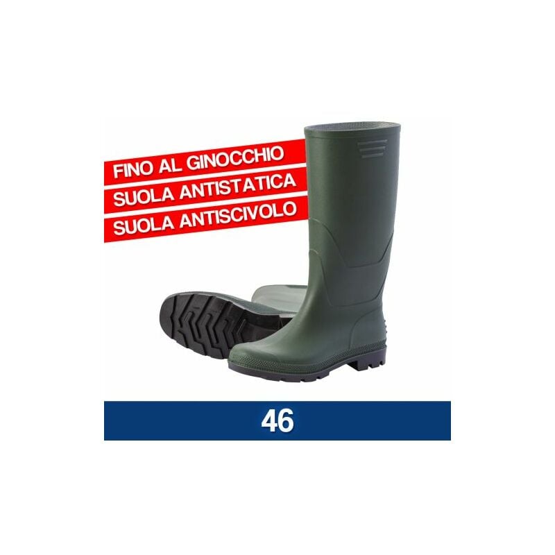Stivali In Pvc Verdi Ginocchio N 46