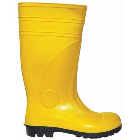 STIVALI PLUTO PVC S5 PUNTALE ACCIAIO N.41 GIALLO