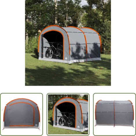 Stoccaggio biciclette -  Tenda Grigio e arancione 268 x 240 x 191 cm Poliestere