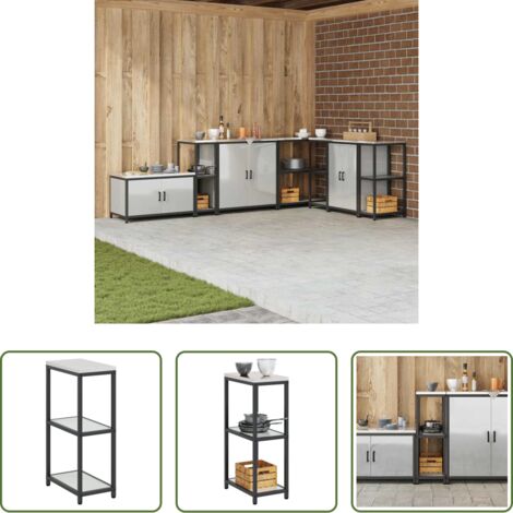 Stoccaggio in cucina -  Stoccaggio in cucina Argento 60 x 50 x 92 cm Acciaio